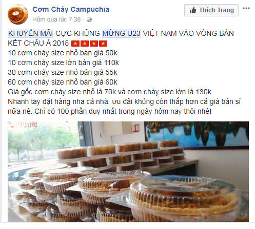 Trà sữa, rạp chiếu phim giảm giá mừng U-23 VN chiến thắng - Ảnh 3.