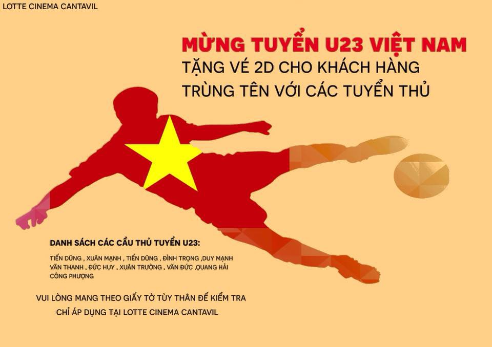 Trà sữa, rạp chiếu phim giảm giá mừng U-23 VN chiến thắng - Ảnh 2.