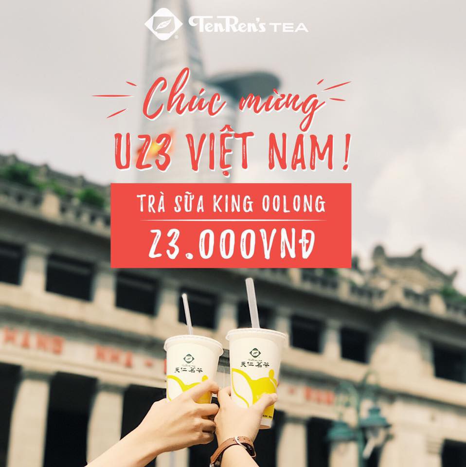 Trà sữa, rạp chiếu phim giảm giá mừng U-23 VN chiến thắng - Ảnh 1.