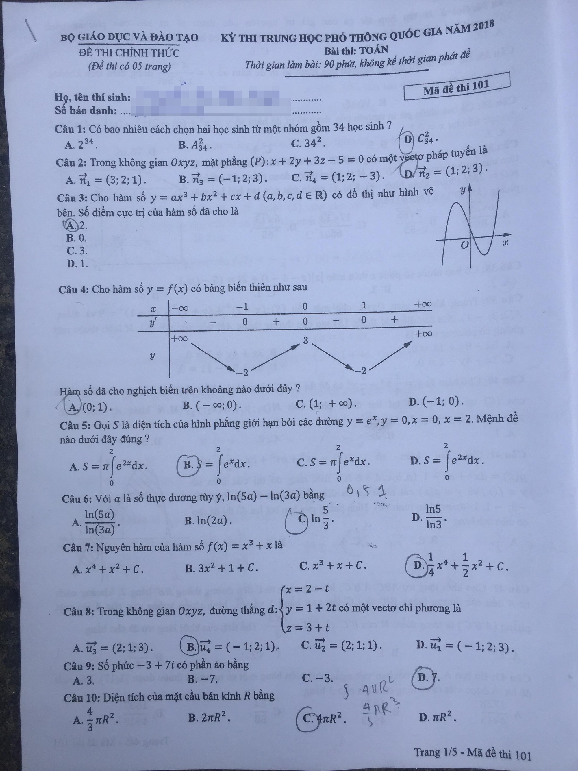 Thí sinh than đề thi toán THPT quốc gia dài và khó, nhiều em bật khóc - Ảnh 7. Thí sinh than đề thi toán THPT quốc gia dài và khó, nhiều em bật khóc - Ảnh 7.