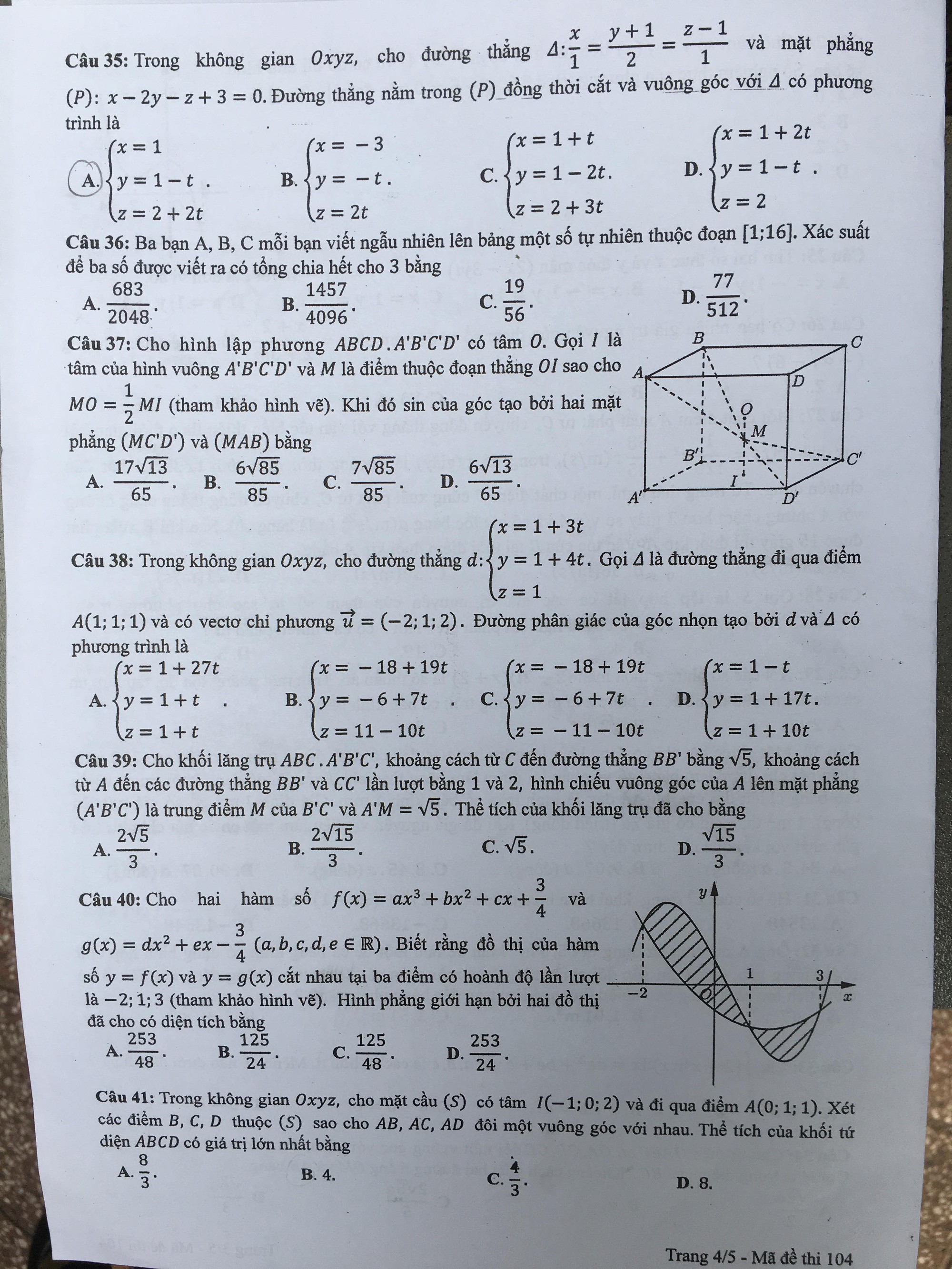 Thí sinh than đề thi toán THPT quốc gia dài và khó, nhiều em bật khóc - Ảnh 25. Thí sinh than đề thi toán THPT quốc gia dài và khó, nhiều em bật khóc - Ảnh 25.