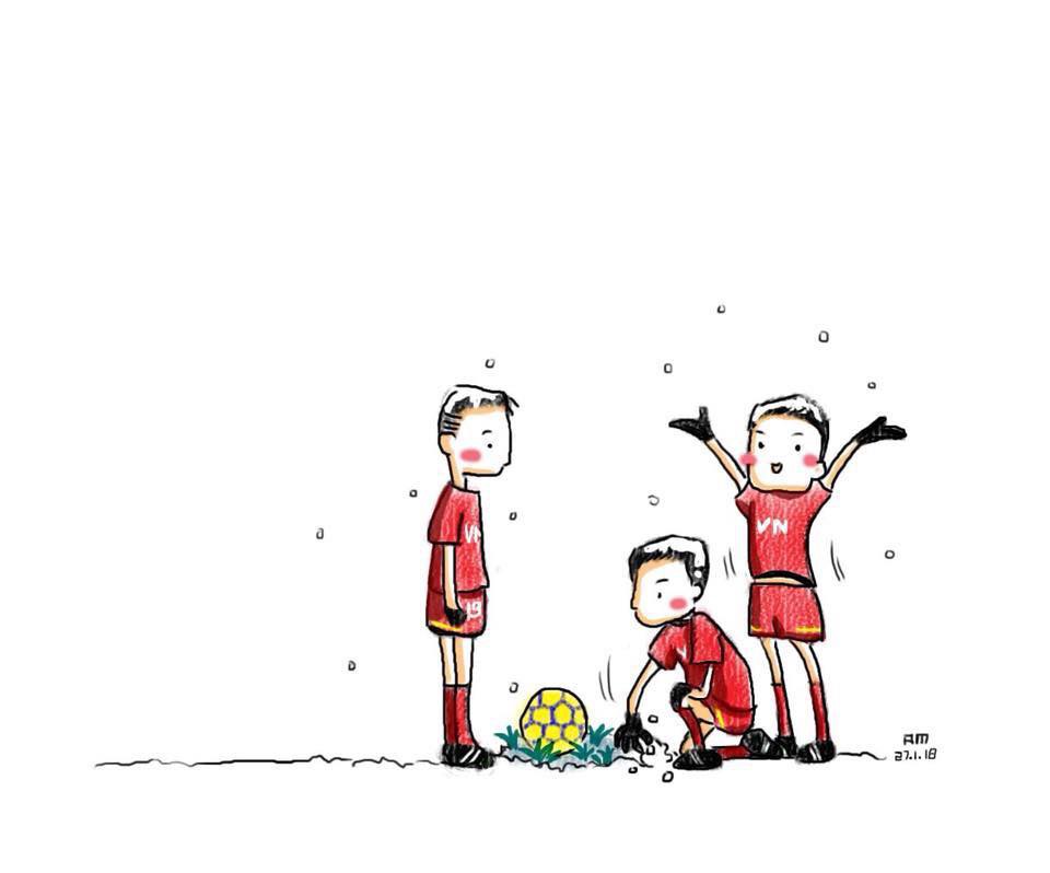 Loạt hình vẽ đáng yêu về hành trình đáng nhớ của U23 Việt Nam - Ảnh 7. Loạt hình vẽ đáng yêu về hành trình đáng nhớ của U23 Việt Nam - Ảnh 7.