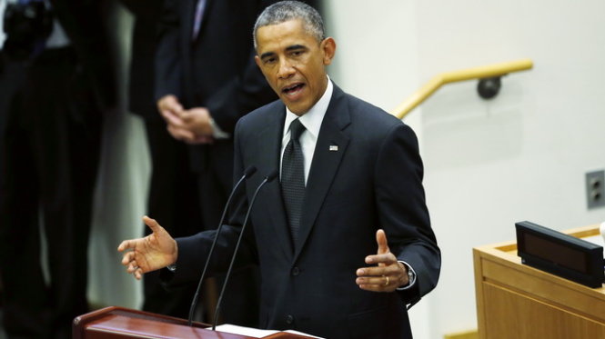 Tại LHQ, Tổng thống Mỹ Barack Obama kêu gọi các nước đóng góp vào nỗ lực chống dịch Ebola - Ảnh: Reuters