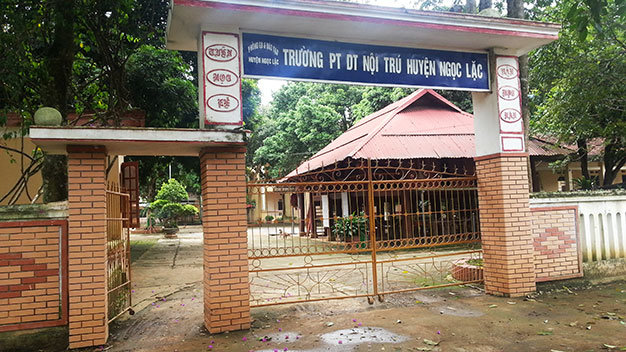 Trường THCS Dân tộc nội trú huyện Ngọc Lặc (Thanh Hóa)- nơi vừa xảy ra nhiều sai phạm trong thu, chi tài chính - Ảnh: Hà Đồng