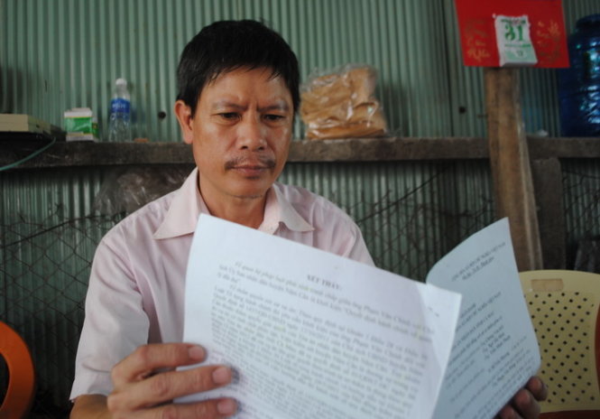 Ông Phạm Văn Chính thắng kiện nhưng chưa được giao đất