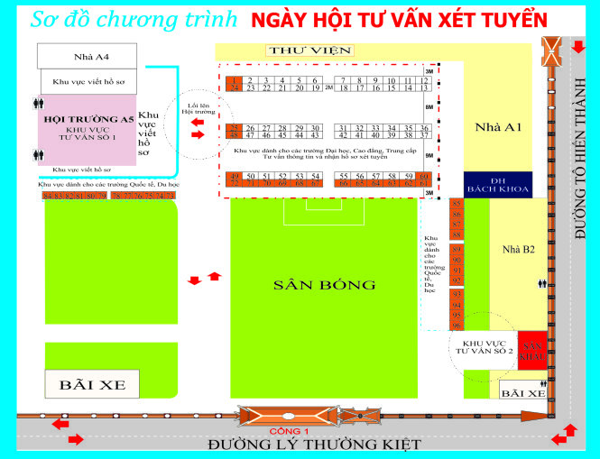 Sơ đồ Ngày hội tư vấn xét tuyển ĐH, CĐ năm 2015