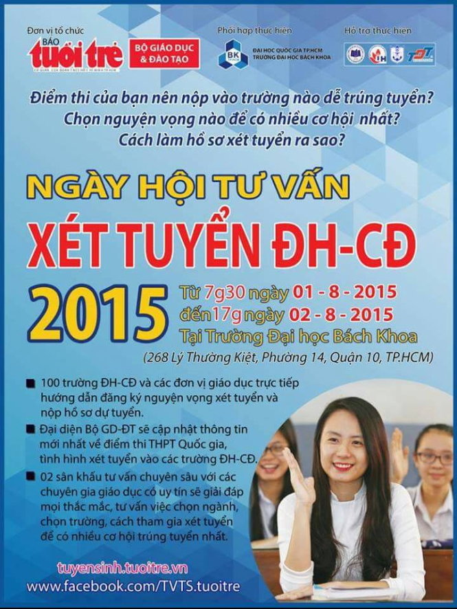 Poster quảng bá ngày hội tư vấn xét tuyển