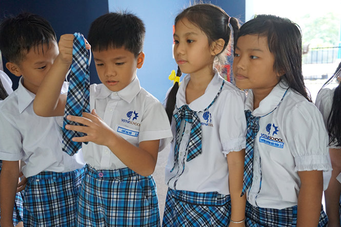 Học sinh Trường Vstar - Ảnh: H.Hg