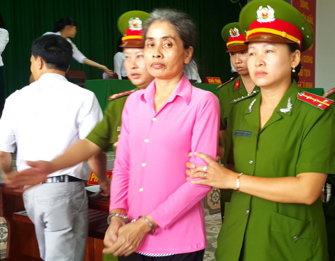 Thạch Thị Soi sau khi nhận án 18 năm tù - Ảnh: Thúy Hằng
