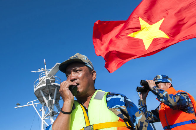Tác phẩm “Sức mạnh chính nghĩa giữa Biển Đông” - Ảnh: Nguyễn Đăng Khoa