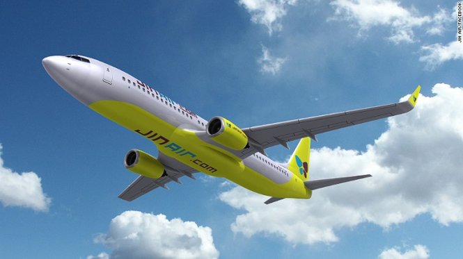 Một chiếc máy bay của hãng hàng không giá rẻ Hàn Quốc Jin Air - Ảnh: CNN