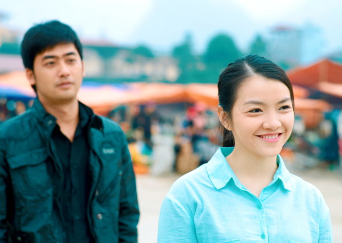Phạm Bảo Anh (vai Long), Hồng Kim Hạnh (vai Hoài) trong phim Mạch ngầm vùng biên ải - Ảnh: ĐPCC