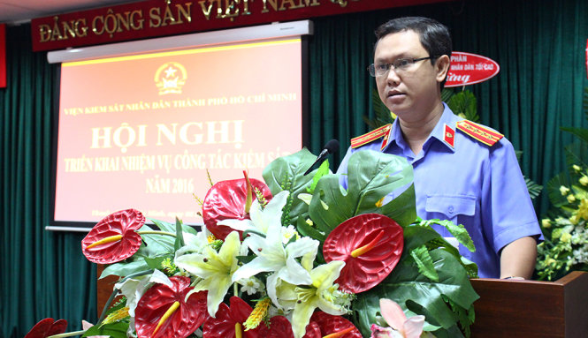 Ông Đoàn Tạ Cửu Long phát biểu tại hội nghị - Ảnh: Đức Thịnh