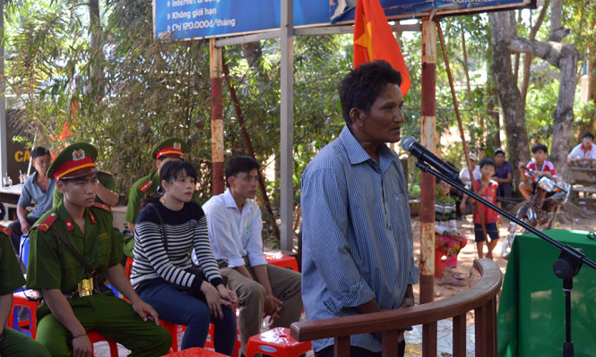 Bị cáo Huỳnh Rết tại tòa - Ảnh: H.Trung
