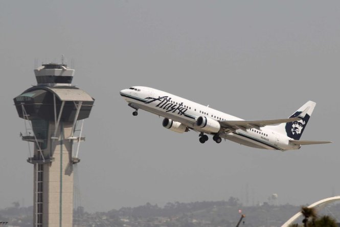 Một máy bay của hãng hàng không Alaska Airlines Ảnh: AFP