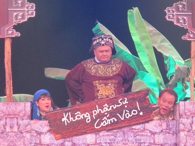 Nghệ sĩ Thanh Thủy, Minh Béo, Phương Bình trong vở Táo quân 2016 - Ảnh: H.Lê