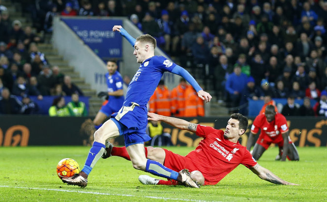 Vardy (trái) liệu có tiếp tục tỏa sáng trước M.C? - Ảnh: Reuters