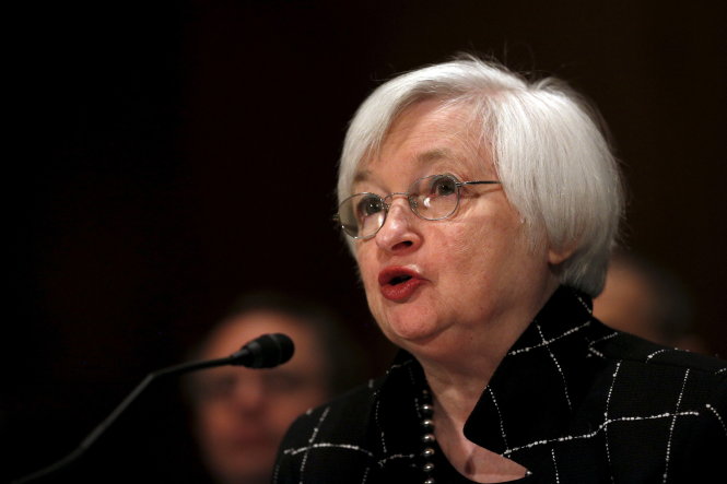 Cảnh báo của Chủ tịch FED Janet Yellen khiến giới đầu tư hoang mang - Ảnh: Reuters