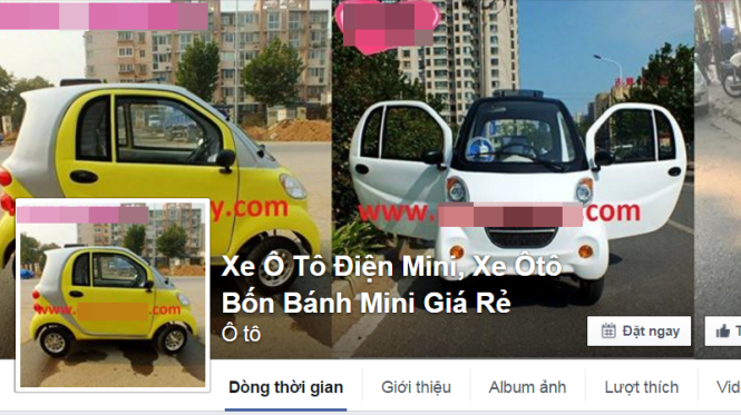Ôtô điện được rao bán trên mạng xã hội