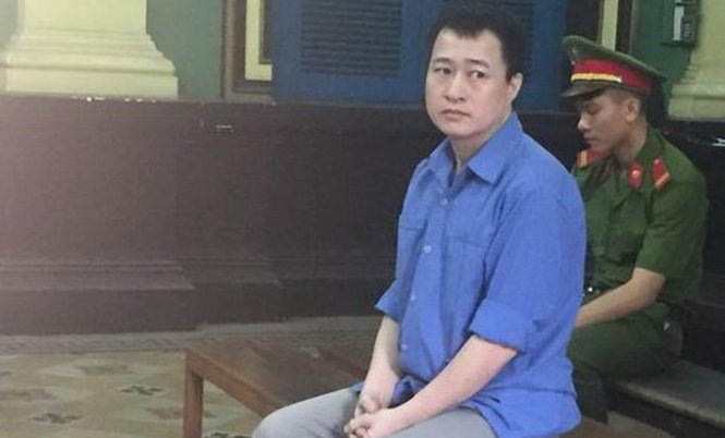 Tuấn tại phiên tòa - Ảnh: A.X