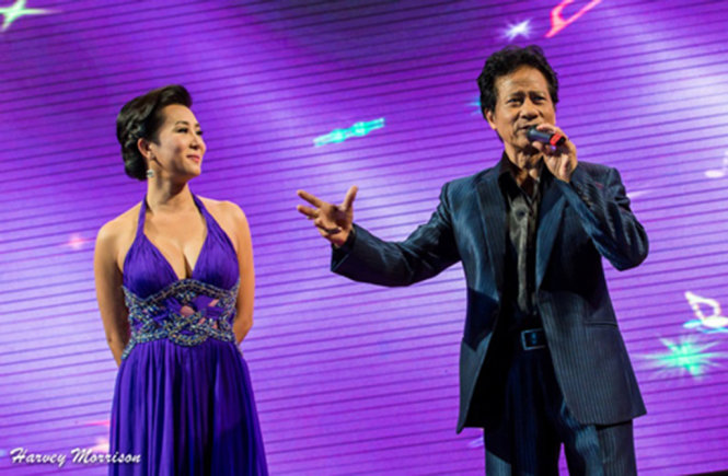 Chế Linh cùng MC Nguyễn Cao Kỳ Duyên