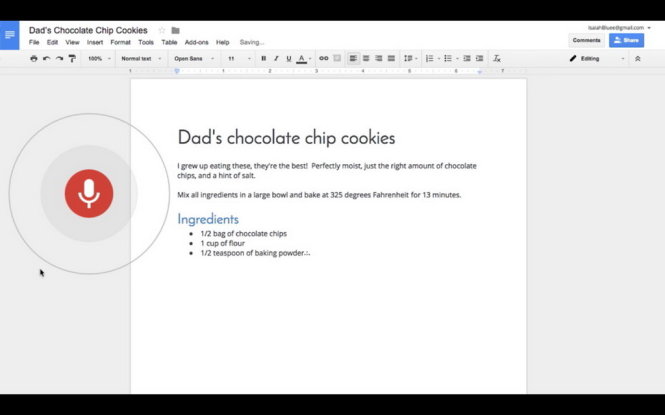 Google Docs chính thức áp dụng tính năng soạn văn bản bằng giọng nói - Ảnh clip - Nguồn: YouTube/Google Docs