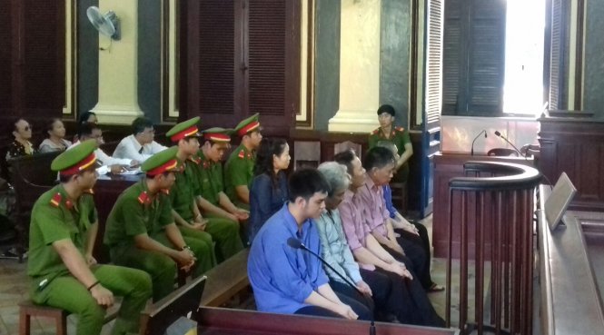 Các bị cáo tại tòa
