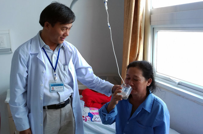 Bệnh nhân đã uống hết được ly sữa sau một ngày thực hiện nội soi