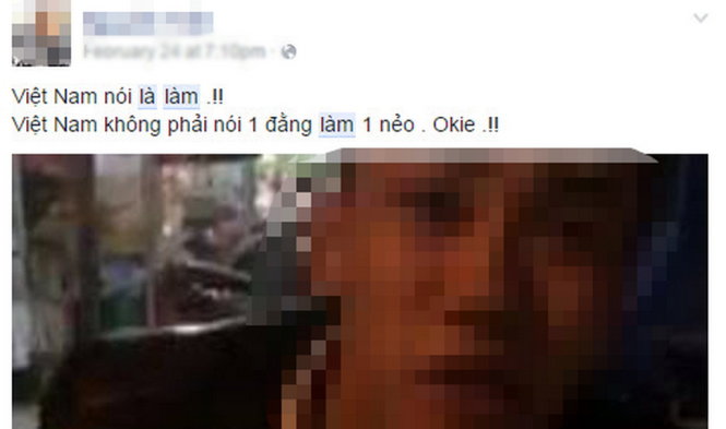 Một bạn trẻ ủng hộ