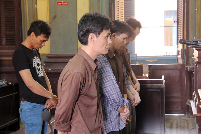 Các bị cáo tại tòa.
