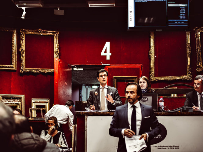 Một phiên đấu giá ở Drouot - Ảnh: Maison Drouot