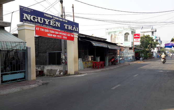 Dư luận Châu Đốc đang bất bình trước thái độ của thầy T. mà trường THCS Nguyễn Trãi không xử lý nghiêm - Ảnh: Bửu Đấu