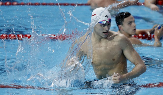 Kình ngư nổi tiếng Sun Yang của Trung Quốc từng sử dụng doping - Ảnh: EPA