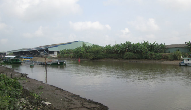 Khúc sông nơi xảy ra vụ chết đuối - Ảnh: Thành Nhơn