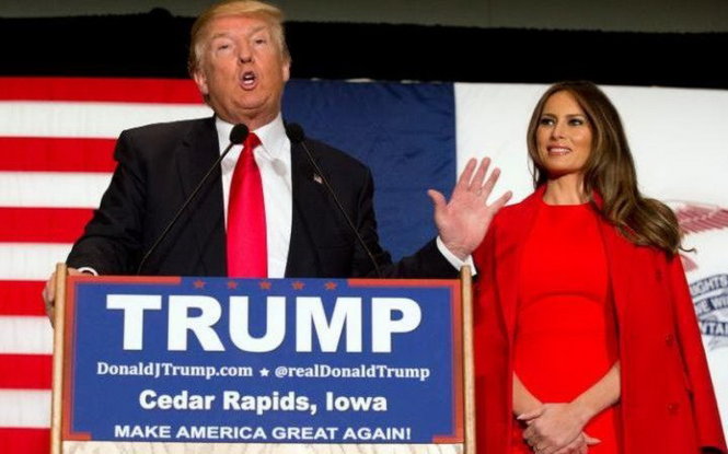 Ông Donald Trump và vợ, bà Melania - Ảnh: telegraph