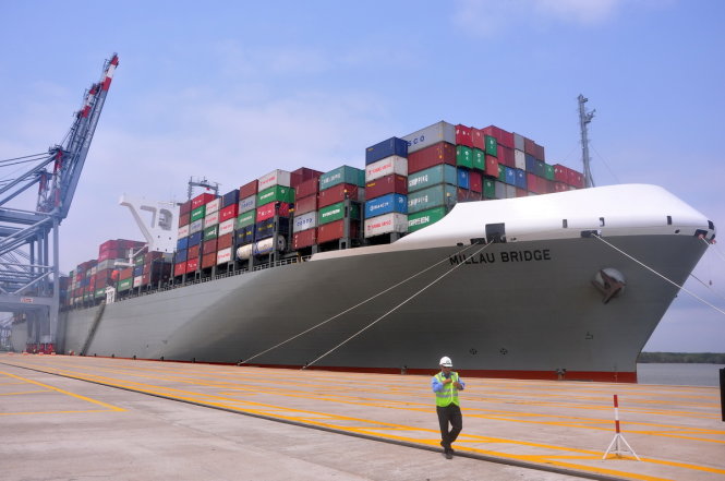 Tàu Millau B Ridge cập cảng Cái Mép sáng 11-4