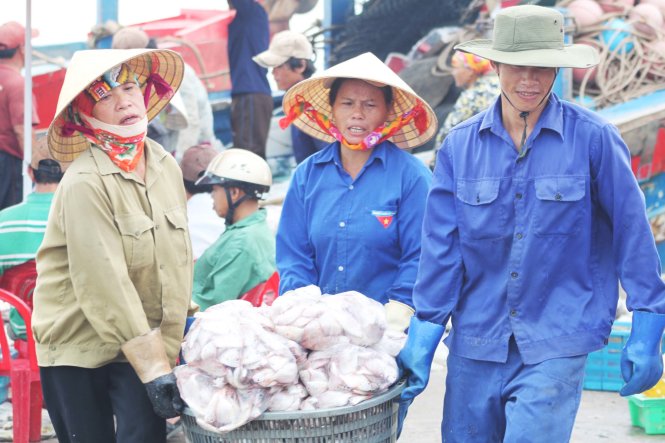 Hoạt động đánh bắt thủy hải sản của người dân TX Cửa Lò vẫn diễn ra bình thường - Ảnh: Doãn Hòa