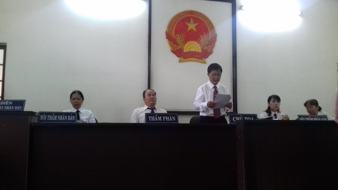 HĐXX tuyên án - Ảnh: TUYẾT MAI