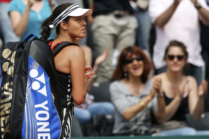 Ivanovic tiếp tục chuỗi phong độ tệ hại tại các giải Grand Slam. Ảnh: Reuters