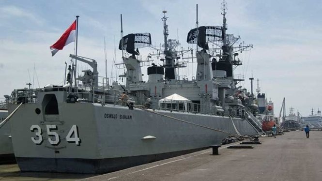 Tàu khu trục nhỏ Oswald Siahaan 354 của Indonesia - Ảnh: CNA