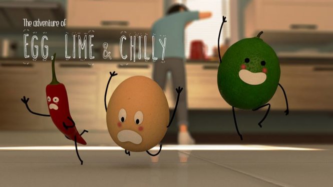 Cuộc phiêu lưu của chanh, trứng và ớt (Colory sản xuất) đoạt giải nhất hạng mục phim chuyên nghiệp tại Lễ hội phim hoạt hình Việt Nam - Hàn Quốc 2016 Ảnh: FB Colory
