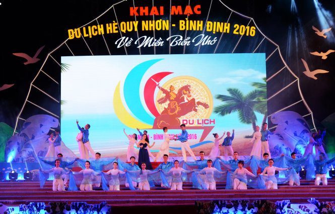 Một cảnh tái hiện biển Quy Nhơn trong ca khúc “Biển nhớ” của cố nhạc sỹ Trịnh Công Sơn - ảnh: HOA KHÁ