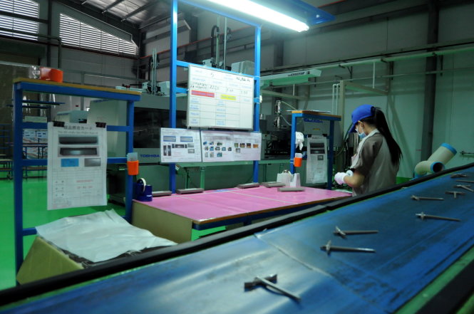 Công nhân làm việc tại một doanh nghiệp thuê xưởng của trung tâm hạ tầng dành riêng cho doanh nghiệp nhỏ và vừa Nhật Bản (Nhơn Trạch, Đồng Nai) - Ảnh: A LỘC