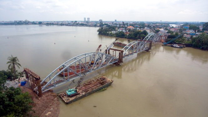 Cầu Ghềnh dự kiến sẽ thông tàu vào ngày 26-6