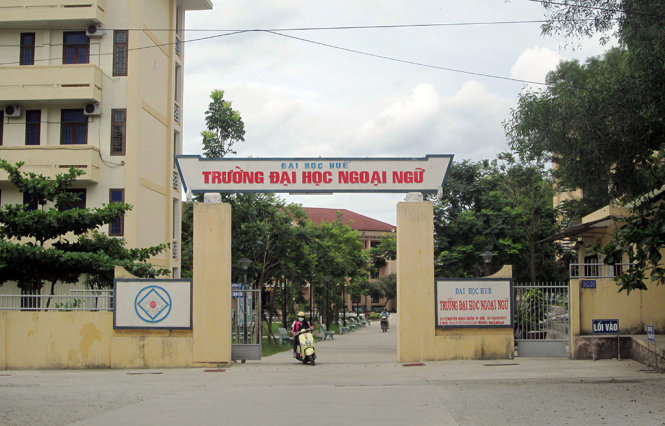 Điểm thi Trường ĐH Ngoại ngữ - ĐH Huế - Ảnh: VĂN DINH