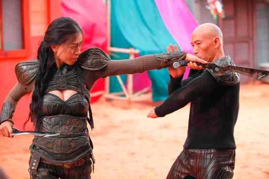 Ngô Thanh Vân và diễn viên phim hành động Hollywood Roger Yuan trong Lửa Phật