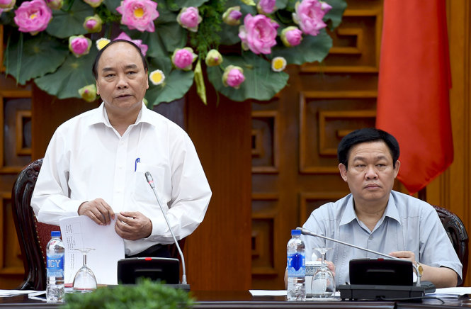 Thủ tướng Nguyễn Xuân Phúc phát biểu tại buổi làm việc - Ảnh: VGP/Quang Hiếu
