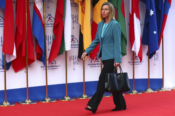 Bà Federica Mogherini, đại diện cấp cao về Ngoại giao và Chính sách An ninh của EU - Ảnh: AP