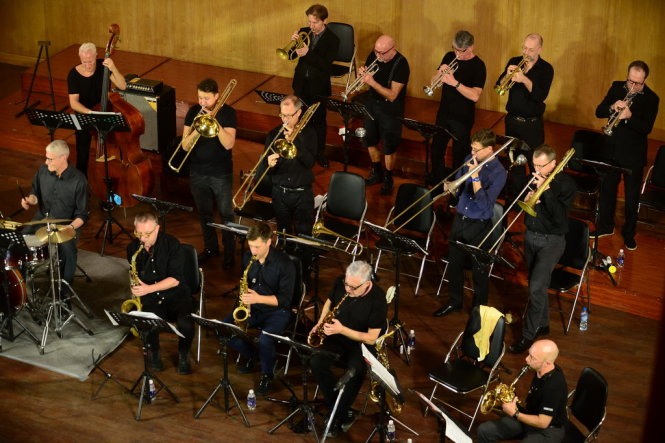 Chương trình biểu diễn của Nhóm nhạc jazz Tolvan Big Band (Thụy Điển) tại Nhạc viện TP - nơi không chỉ giảng dạy mà còn có rất nhiều hoạt động biểu diễn nghệ thuật chất lượng tại TP.HCM trong những năm qua - Ảnh: Quang Định