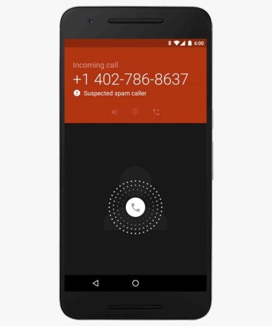 Tính năng cảnh báo khi có cuộc nghi spam. - Nguồn: ubergizmo